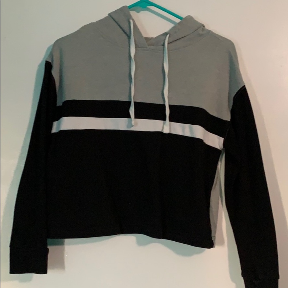 Black and white stripped hoodie